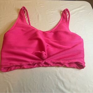 Coral Reef Hot Pink Ribbed Bikini Top XXL 18/20